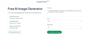 Quillbot’s AI Image Generator prompt example