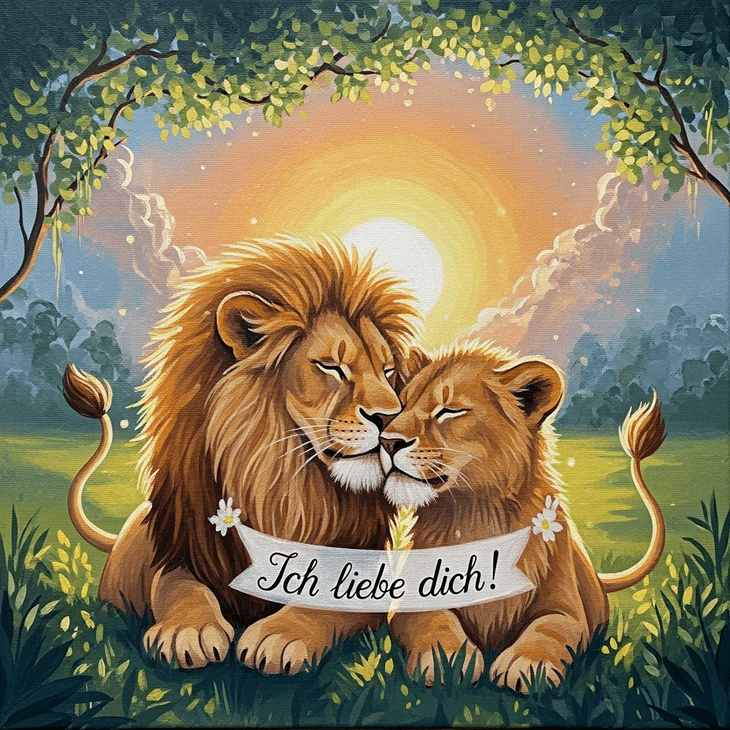 Niedliches Ich-liebe-dich-Bild