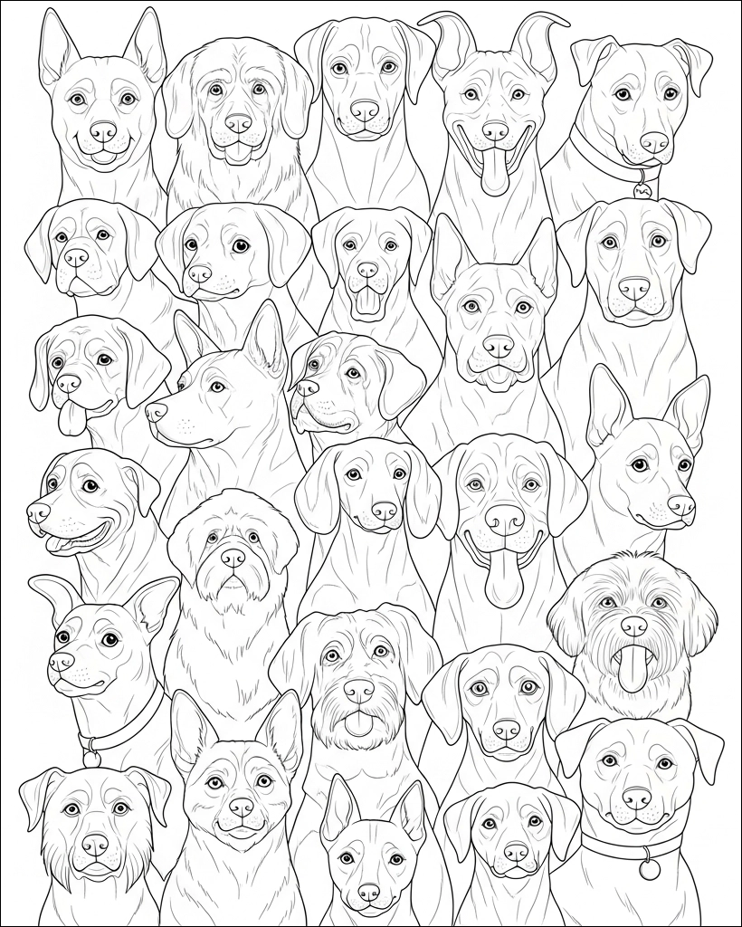 Ausmalbilder Hunde