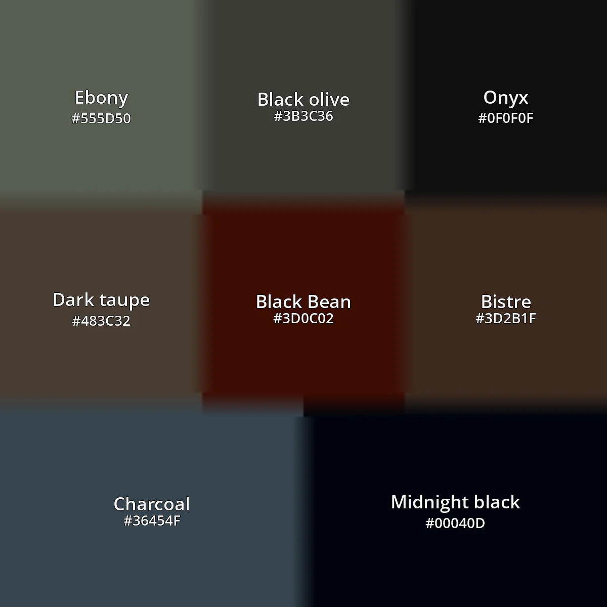 Shades of black