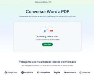 Pasos para utilizar el conversor word a PDF de QuillBot