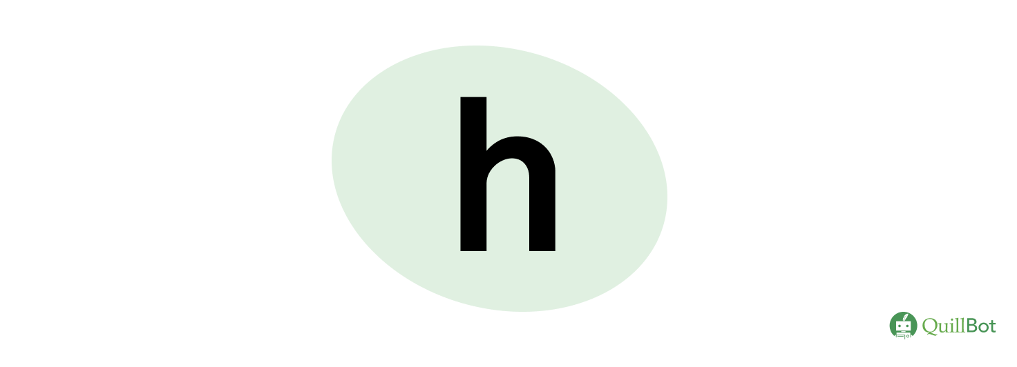 lettre h minuscule